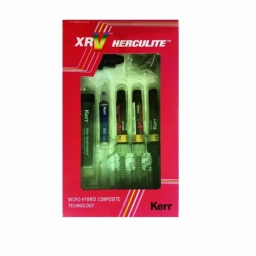 Herculite Mini Kit 3 шприца по 3 г - композитный материал эмаль А2, А3,5, дентин А2, OptiBond Solo Plus, протравливающий гель.