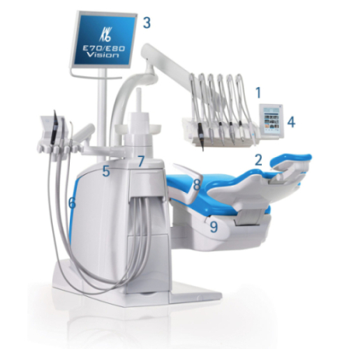 Установка стоматологическая Estetica E80 VISION с нижней подачей инструментов