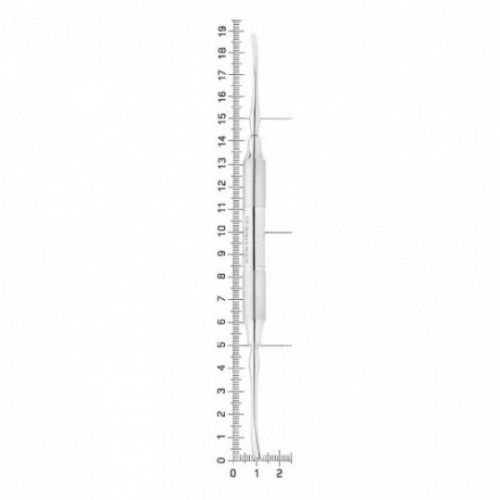 Распатор Molt, ручка DELUXE, диаметр 10 мм, 3,0-4,0 мм, 40-25