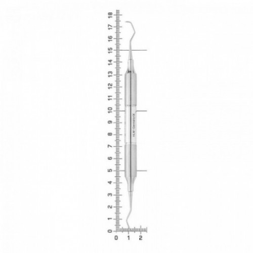 Кюрета парадонтологическая Gracey, форма 34, ручка DELUXE, диаметр 10 мм, 26-37B
