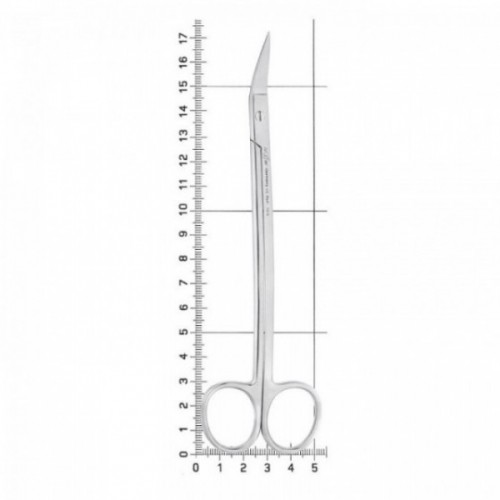 Ножницы хирургические двойной изгиб, зубчатая поверхность, DEAN, 17,5см, 19-9