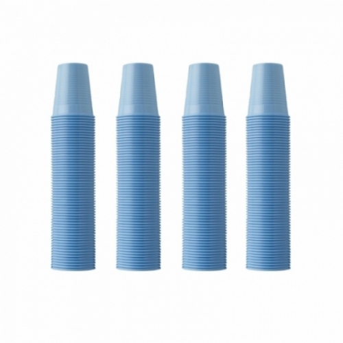 Стаканы одноразовые окрашенные и неокрашенные, емкостью 200 мл, 100 шт. голубые