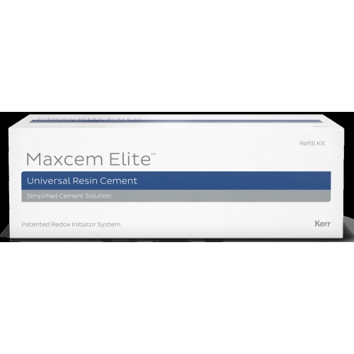 Maxcem Elite Mini Kit-прозрачный композитный цемент двойного отверждения для коронок, мостовидный протез, 1 двойной шприц , 15 насадок.
