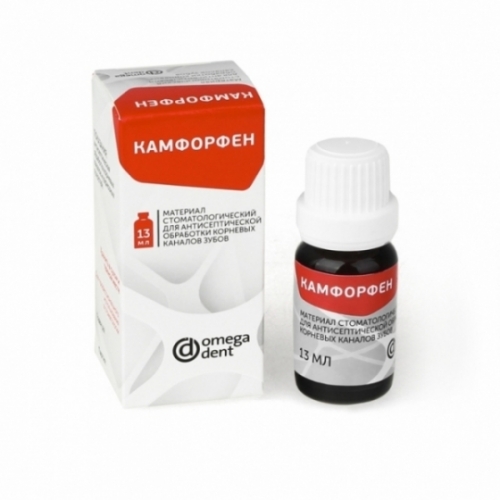 Омега-Дент Камфорфен - жидкость для антисептической обработки корневых каналов, 13 мл.