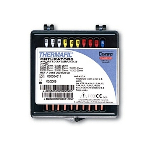 Dentsply Thermafil Ass. Kit ISO 45-100 25 мм, 20 шт. - комплект обтураторов 3045 3050 3055 3060 3070 2080 2090 1100.