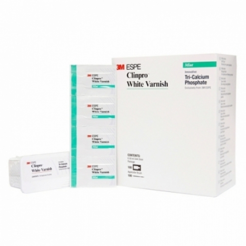 Clinpro White Varnish, мята,100 шт 12250  фторсодержащее покрытие с трикальцийфосфатом