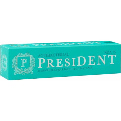 Паста зубная President Antibacterial RDA 75 50 мл