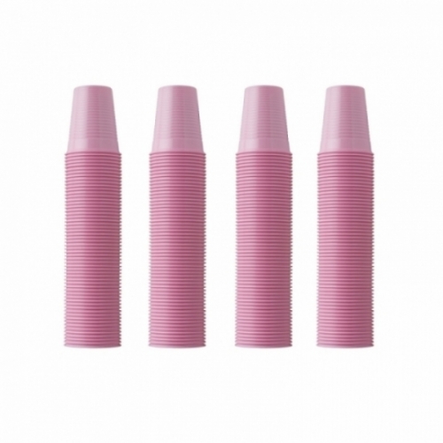 Стаканы одноразовые окрашенные и неокрашенные, емкостью 200 мл, 100 шт. розовые Euronda