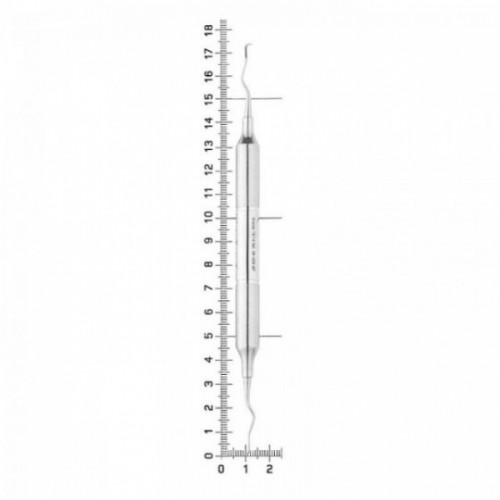 Кюрета парадонтологическая Gracey, форма 1314, ручка DELUXE, диаметр 10 мм, экстра легкая, 26-42BMF