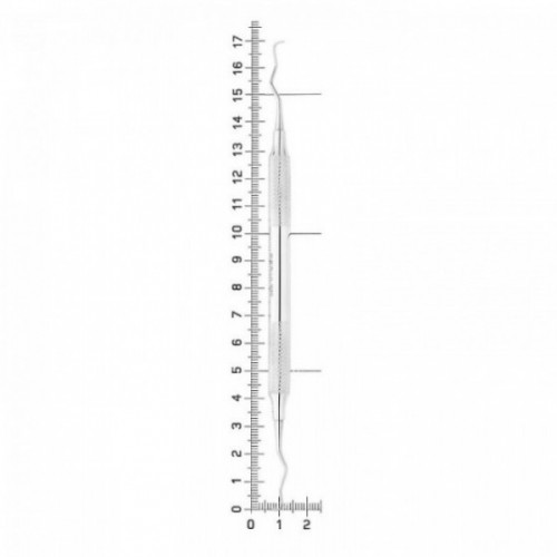 Кюрета парадонтологическая Gracey, форма 1516, диаметр ручки 8 мм, 26-43